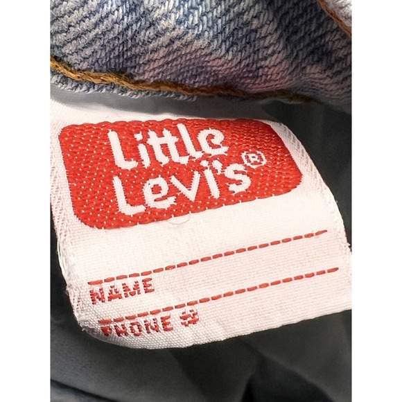 Vintage Levis 550 Boys Sz 5 Denim Jean Shorts Light Wash Relaxed Fit Distressed - Picture 8 of 13